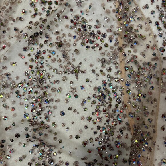 Shipwreck Ltd. Sequin Glitter Mesh Kimono Duster Jacket Sheer Cover Up Size L - Picture 4 of 5